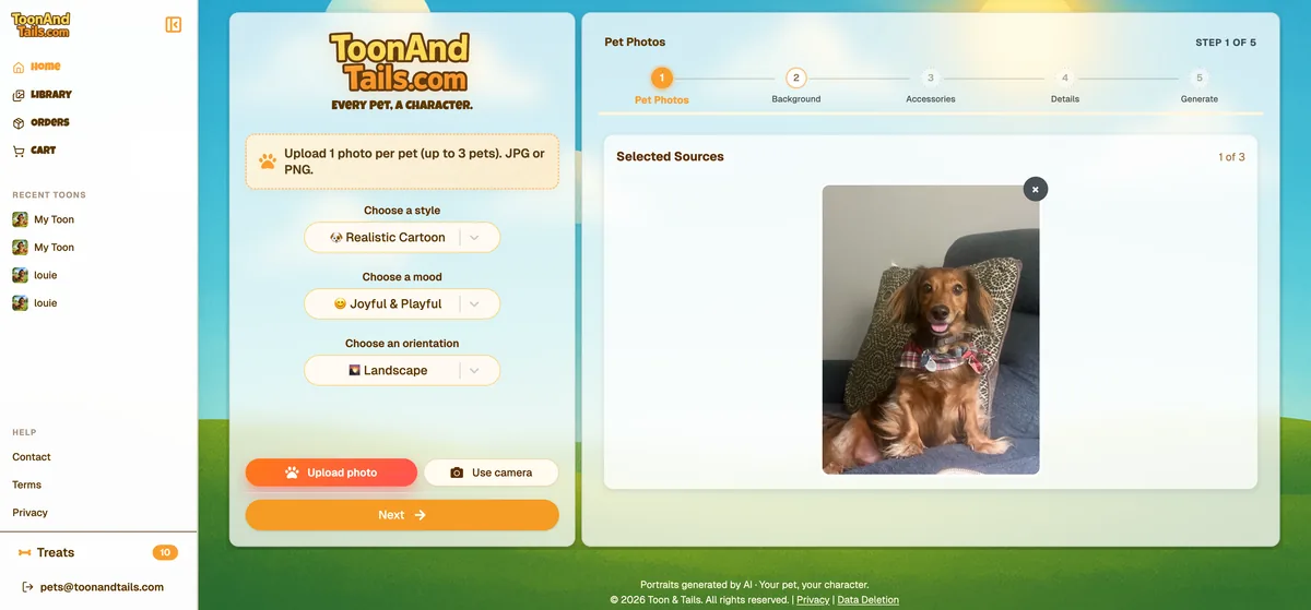 Step 1: Pet Photos